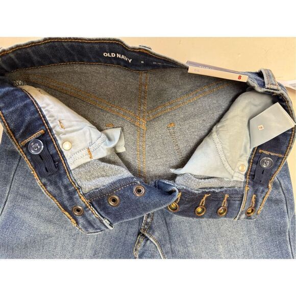 Old Navy O.G. Straight High Rise Stretch Dark Wash Jeans Sz 8 NWT - Picture 3 of 11